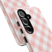 Stylish Pink Plaid Samsung Galaxy Tough Case for Smartphones