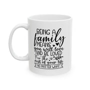 Inspiring Family Quote Ceramic Mug - Perfect Gift for Loved Ones