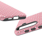 Cute Patterned Samsung Galaxy Phone Case - Tough Cases with Pink Hearts
