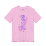 Bohemian Floral Snake Unisex Tee - Soft Pastel Color Shirt for Nature Lovers
