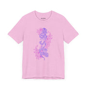 Bohemian Floral Snake Unisex Tee - Soft Pastel Color Shirt for Nature Lovers