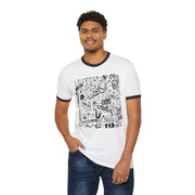 Music Vibes Unisex Cotton Ringer T-Shirt - Retro Graphic Tee for Music Lovers