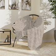 Cozy Velveteen Microfiber Blanket with Elegant Leaf Pattern