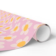Floral Daisy Wrapping Paper - Pink & Yellow Gift Wrap for Birthdays, Celebrations, and Special Occasions
