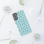 Floral Tough Samsung Galaxy Phone Case - Daisy Design for Summer Vibes