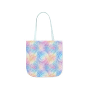 Pastel Tie-Dye Canvas Tote Bag with 5-Color Straps