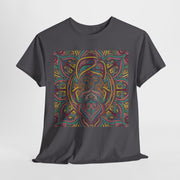 Trippy Nature Unisex Heavy Cotton Tee - Colorful Psychedelic Design