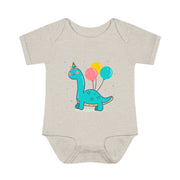 Cute Dinosaur Birthday Bodysuit for Infants - Fun Baby Clothes with Balloons