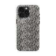 Zebra Print Tough Phone Case - Durable Protection for Style and Function