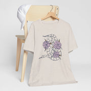 Botanical Snake Unisex Jersey Tee - Stylish Floral Design for Nature Lovers