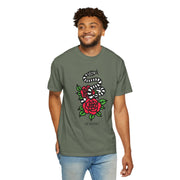 Devotree Snake & Roses Unisex Garment-Dyed T-Shirt