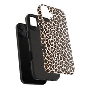 Stylish Leopard Print Tough Phone Case - Durable Protection for Your Device