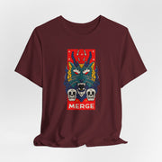Merge Graphic Unisex Jersey Tee - Bold Skull & Monster Design
