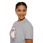 Cute Cat Graphic Unisex Softstyle T-Shirt - Perfect for Pet Lovers