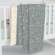 Floral Sherpa Fleece Blanket - Cozy Home Decor for Relaxation