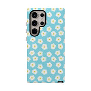 Floral Tough Samsung Galaxy Phone Case - Daisy Design for Summer Vibes