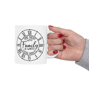 Elegant Clock Design Ceramic Mug - 11oz & 15oz