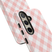 Stylish Pink Plaid Samsung Galaxy Tough Case for Smartphones