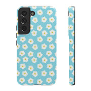Floral Tough Samsung Galaxy Phone Case - Daisy Design for Summer Vibes