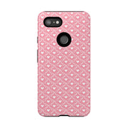 Pink Heart Pattern Tough Google Pixel Phone Case - Cute and Durable Protection