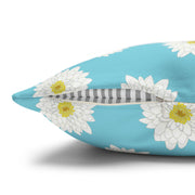 Daisy Print Square Pillowcase - Bright Floral Home Decor