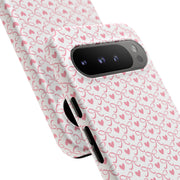 Pink Heart Pattern Google Pixel Tough Case - Stylish and Durable Phone Cover
