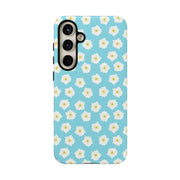 Floral Tough Samsung Galaxy Phone Case - Daisy Design for Summer Vibes