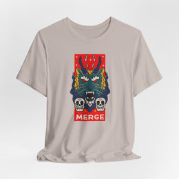 Merge Graphic Unisex Jersey Tee - Bold Skull & Dragon Design