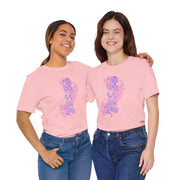 Bohemian Floral Snake Unisex Tee - Soft Pastel Color Shirt for Nature Lovers