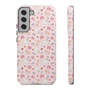 Cute Floral Tough Samsung Galaxy Phone Case for Kids & Teens