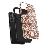Stylish Zebra Print Tough Phone Case - Durable Protection & Trendy Design