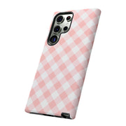 Stylish Pink Plaid Samsung Galaxy Tough Case for Smartphones