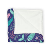 Cozy mermaid Pattern Soft Blanket – Perfect for Home Décor & Gifts