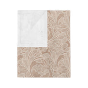 Elegant Floral Velveteen Microfiber Blanket - Luxurious Soft Throw for Cozy Evenings