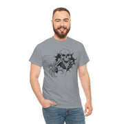 Skeleton Graphic Unisex Heavy Cotton Tee - Perfect for Halloween & Casual Wear