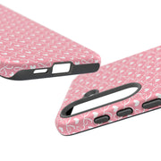 Cute Patterned Samsung Galaxy Phone Case - Tough Cases with Pink Hearts