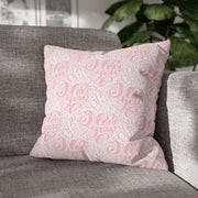 Inspirational Love Pillowcase - Soft Spun Polyester Square Cushion with Heart Design