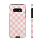 Stylish Pink Plaid Samsung Galaxy Tough Case for Smartphones