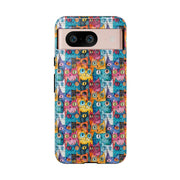 Colorful Cat Google Pixel Phone Case - Tough Cases for Pet Lovers