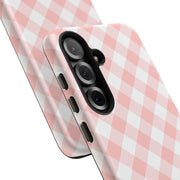 Stylish Pink Plaid Samsung Galaxy Tough Case for Smartphones
