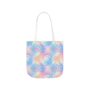 Pastel Tie-Dye Canvas Tote Bag with 5-Color Straps