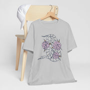 Floral Snake Unisex Jersey Tee - Stylish Graphic T-Shirt for Nature Lovers