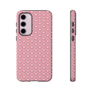 Cute Patterned Samsung Galaxy Phone Case - Tough Cases with Pink Hearts