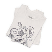 Unisex Jersey Short Sleeve Tee - Mystic Snake and Rose Design