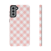 Stylish Pink Plaid Samsung Galaxy Tough Case for Smartphones
