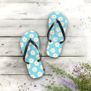 Floral Blue Flip Flops - Summer Chic Sandals for Beach and Casual Wear