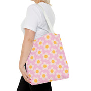Cute Daisy Print Tote Bag for Spring Outings