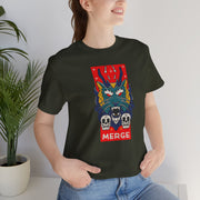 Merge Graphic Unisex Jersey Tee - Edgy Skull Design