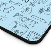 Inspirational Business Desk Mat - Idea, Profit & Growth Design