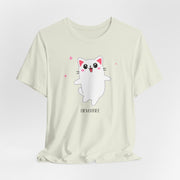 Cute Cat Devotion Unisex Short Sleeve Tee - Fun & Playful T-Shirt for Cat Lovers